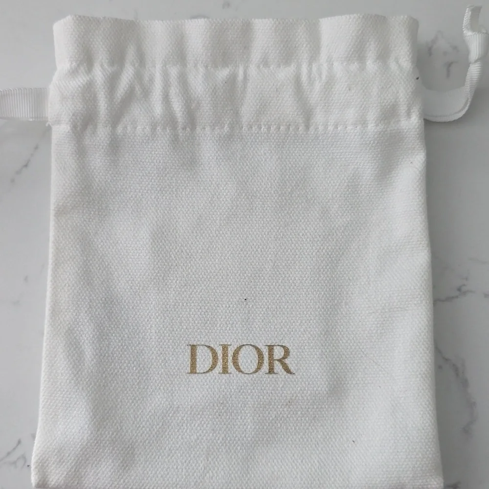 NEW SET OF 4 Dior Small Cotton Canvas Drawstring Bag Storage, Travel, Makeup